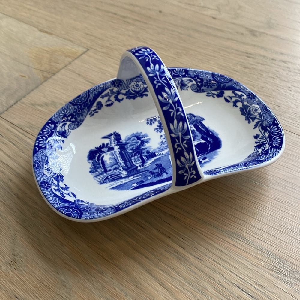 Spode 6" Blue Italian Basket